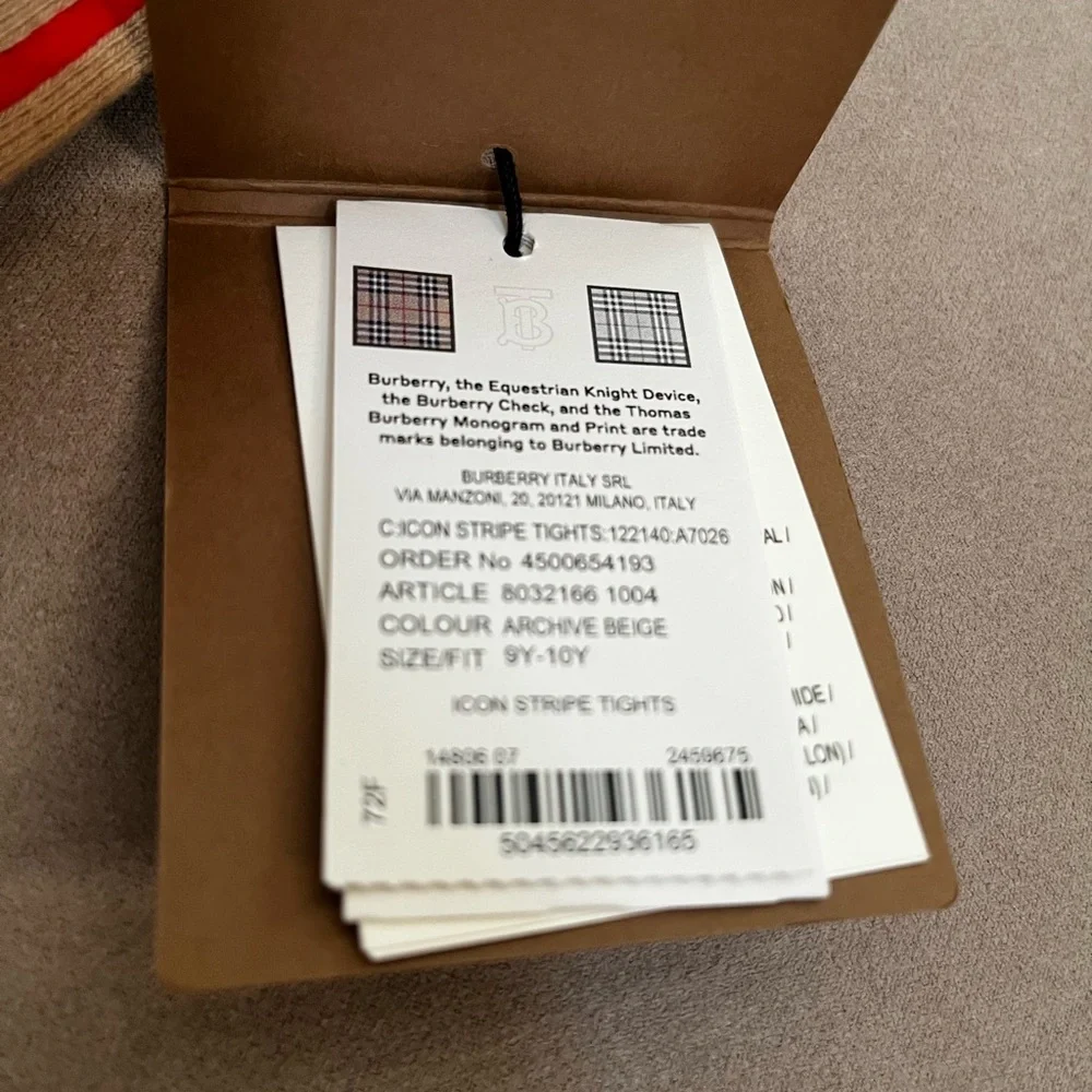 Burberry Girls Iconic Tights-9-10 yrs - Picture 6 of 10